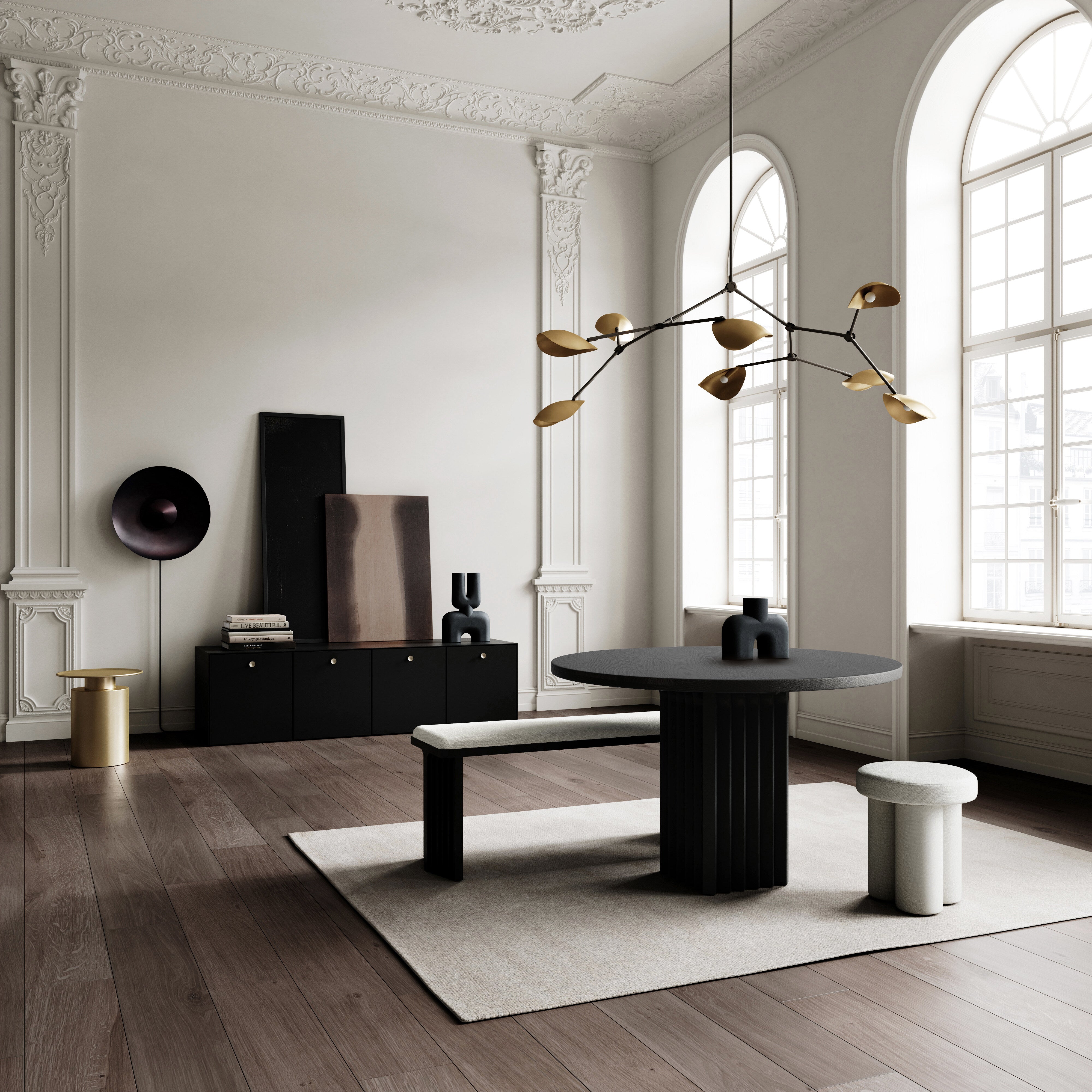 101 Copenhagen - Arc Dining Table, Ø120 - Coffee Black Oak - Dining Table