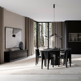 101 Copenhagen - Arc Dining Table, Ø120 - Coffee Black Oak - Dining Table