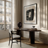 Nama Dining Chair, Armrest - Coffee Black, Linen