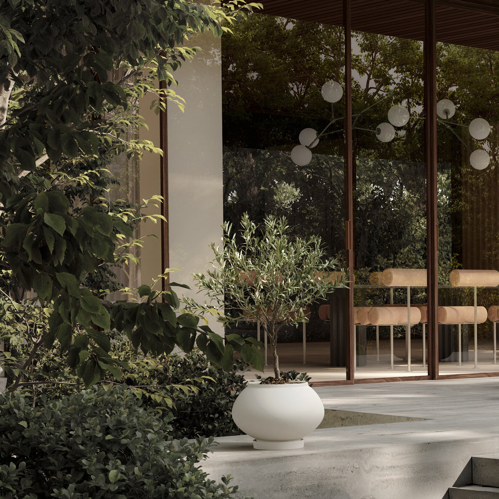 101 Copenhagen - Sunao Plant Pot Fat, Medio - Birch - Plant Pot