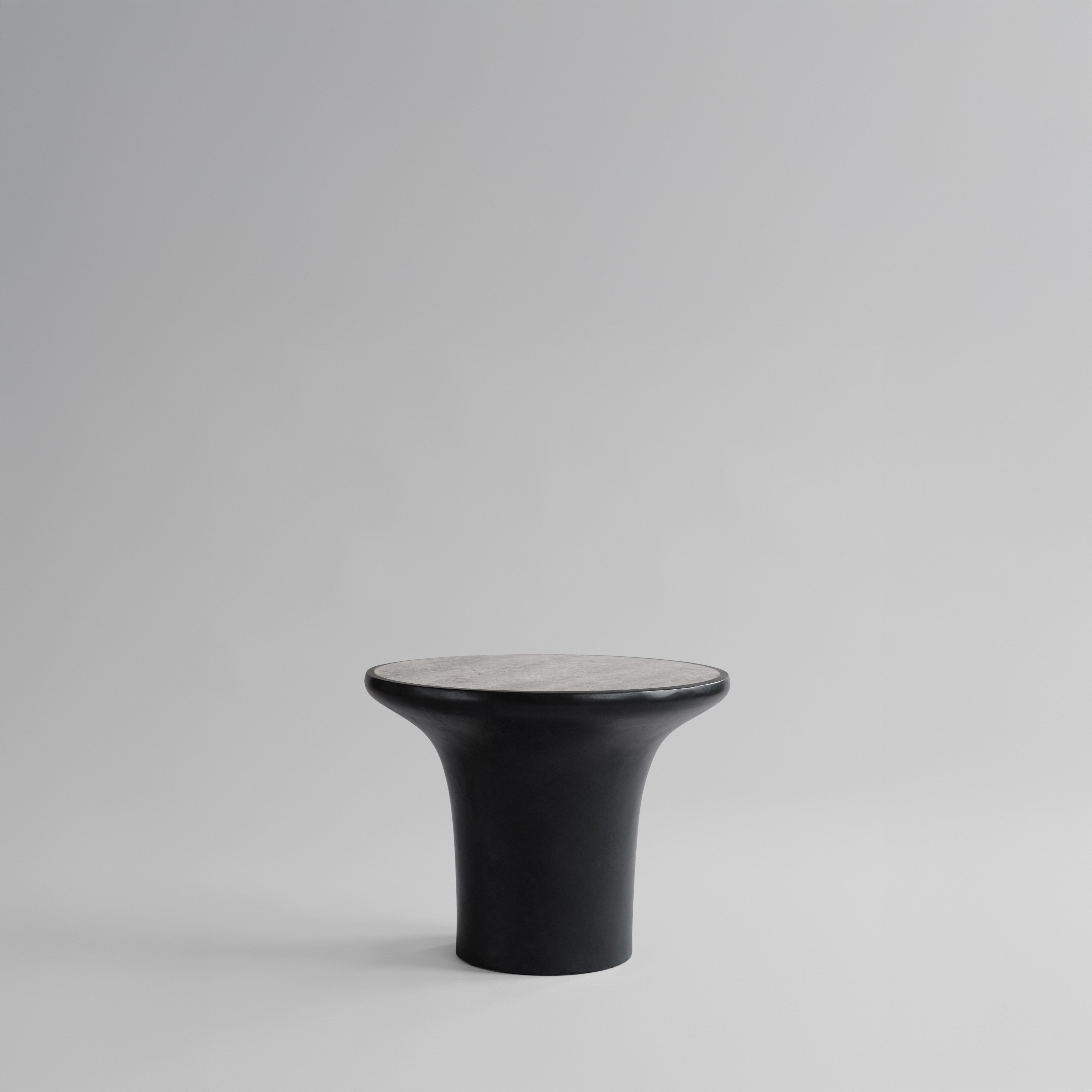 101 Copenhagen - Trumpet Table, Low - Silver Travertine - Coffee Table