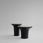 101 Copenhagen - Trumpet Table, Low - Silver Travertine - Coffee Table