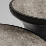 101 Copenhagen - Trumpet Table, Tall - Silver Travertine - Coffee Table