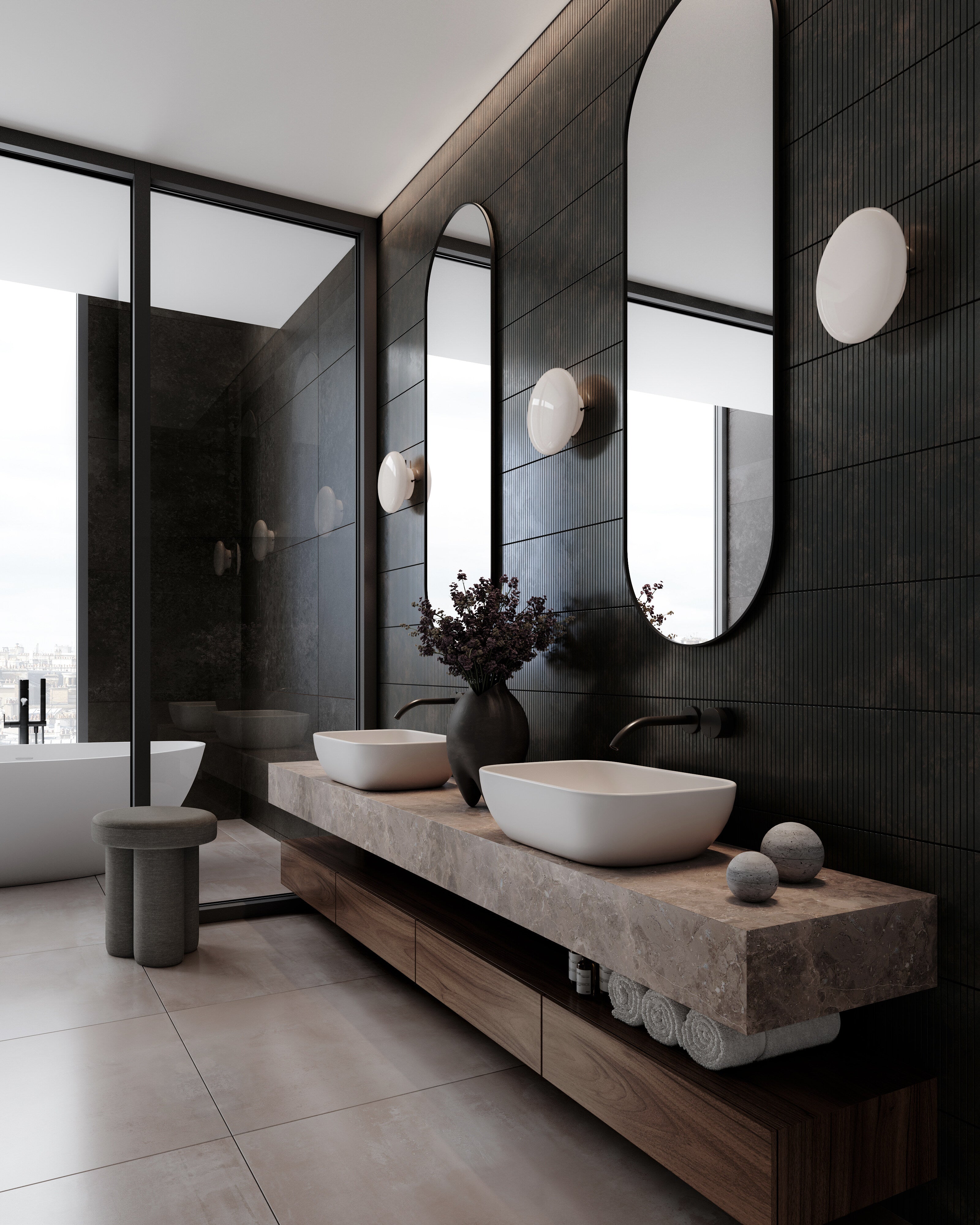 101 Copenhagen - Sumo Vase, Slim - Coffee - Vase