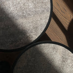 101 Copenhagen - Trumpet Table, Low - Silver Travertine - Coffee Table