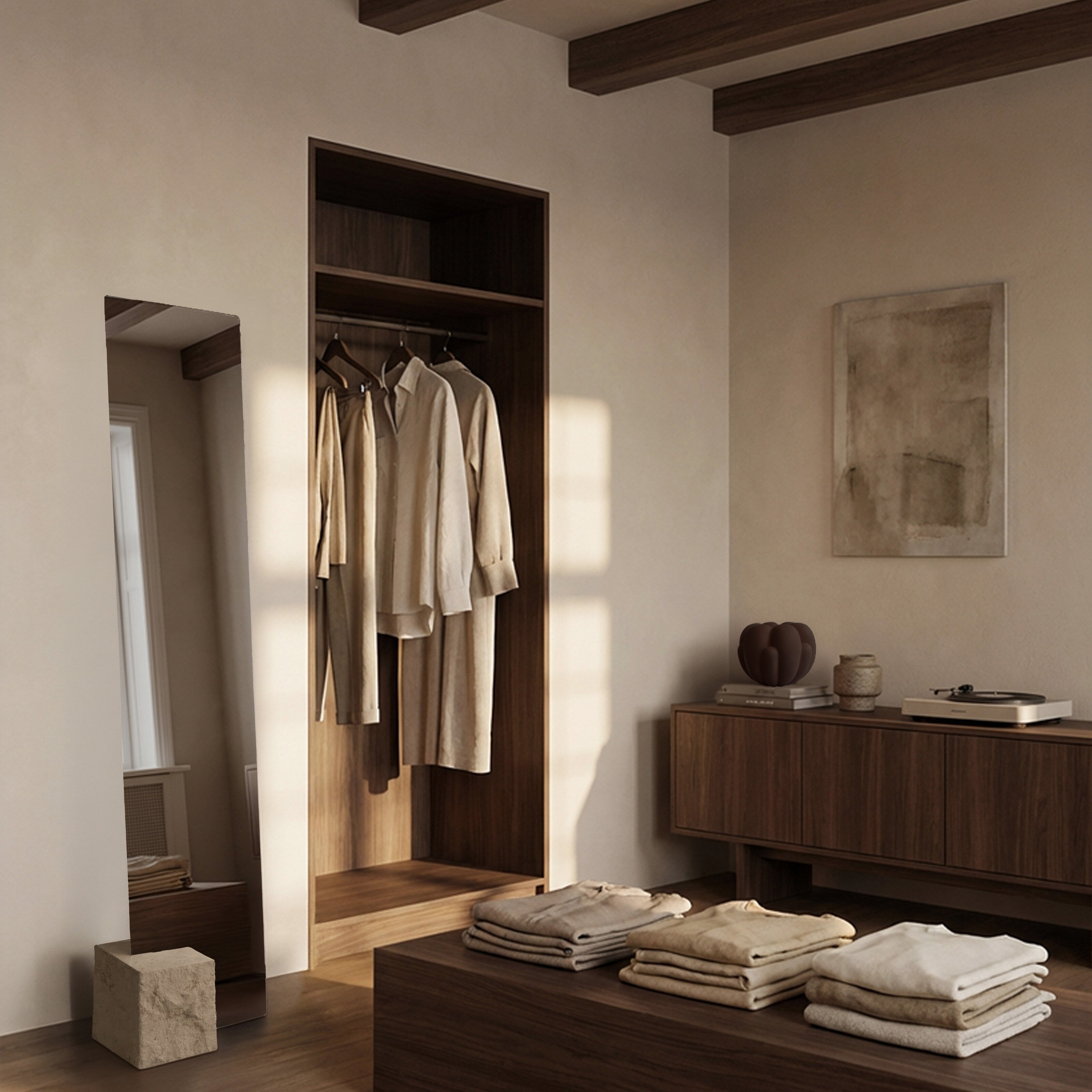 101 Copenhagen - Kubis Mirror - Limestone - Mirror