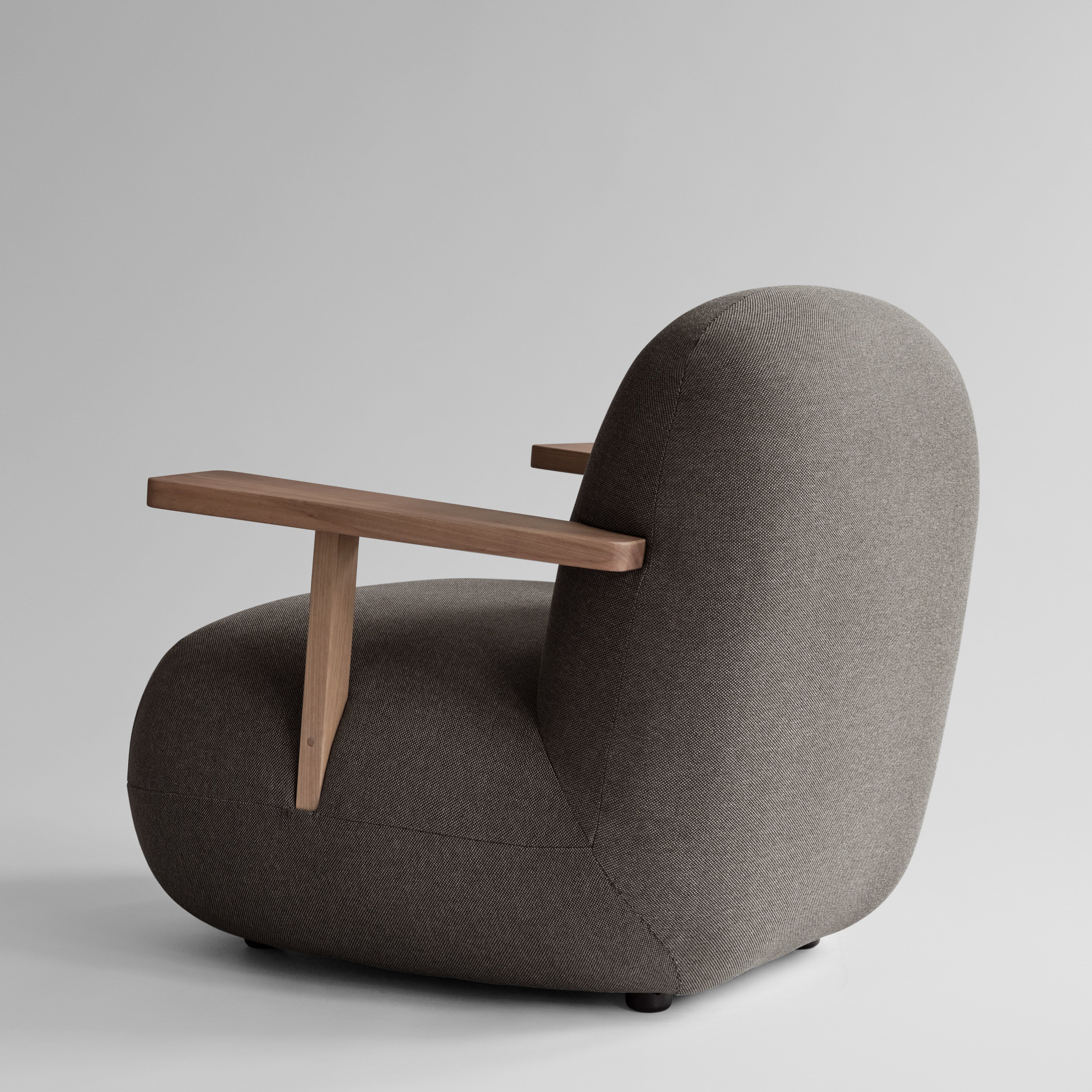 101 Copenhagen - Toe Chair Armrest - Teak / Stone Gray - Lounge Chair