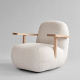 101 Copenhagen - Toe Chair Armrest - Natural Oak / Off White - Lounge Chair