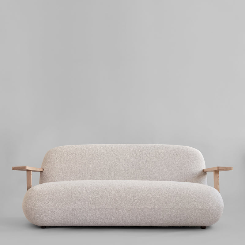 Toe Sofa - Natural Oak / Off White