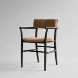 Nama Dining Chair, Armrest - Coffee Black Oak - Desert