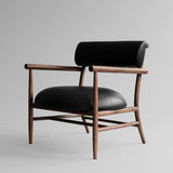 Nama Lounge Chair - Classic Brown Oak - Leather Black