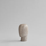 Head Sculpture, Mini - Silver Travertine