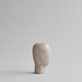 Head Sculpture, Mini - Silver Travertine