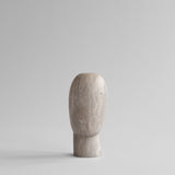 Head Sculpture, Medio - Silver Travertine