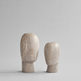 Head Sculpture, Medio - Silver Travertine