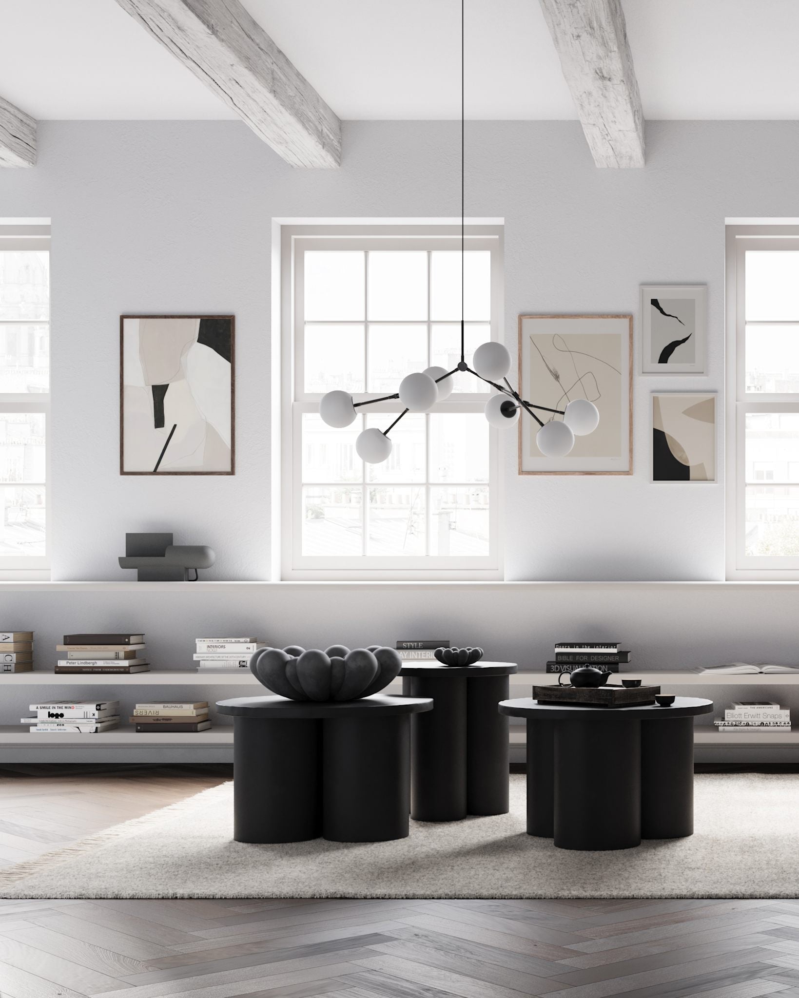 101 Copenhagen - Bloom Tray, Big - Dark Grey - Tray