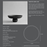 101 Copenhagen - Baburu Bowl, Big - Black - Ceramic bowl