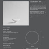 101 Copenhagen - Baburu Bowl, Mini - Bone White - Ceramic bowl