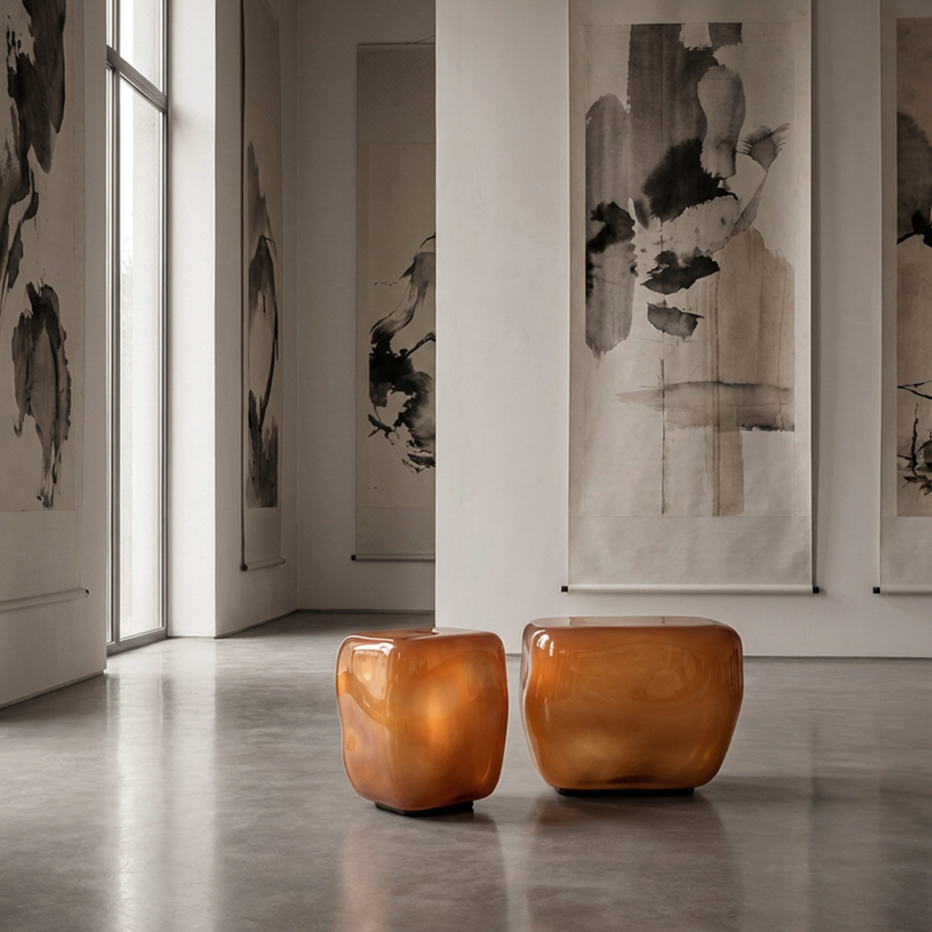Ishi Coffee Tables, Medio - Caramel