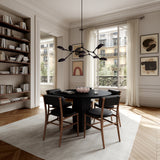 Arc Dining Table, Ø120 - Coffee Black Oak
