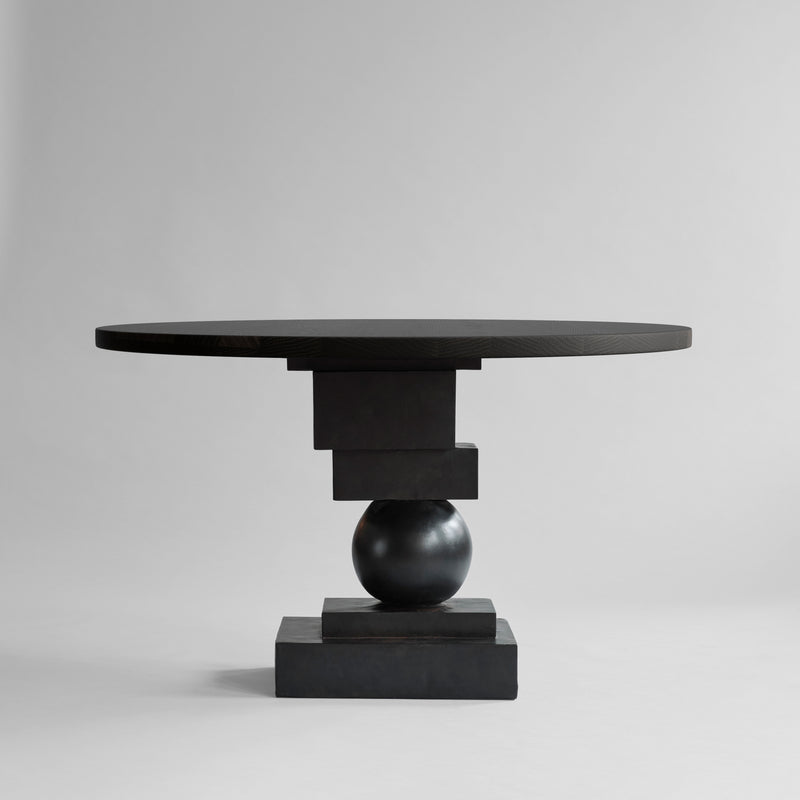 Artist Dining Table, Ø120 - H35mm - Coffee Black Oak