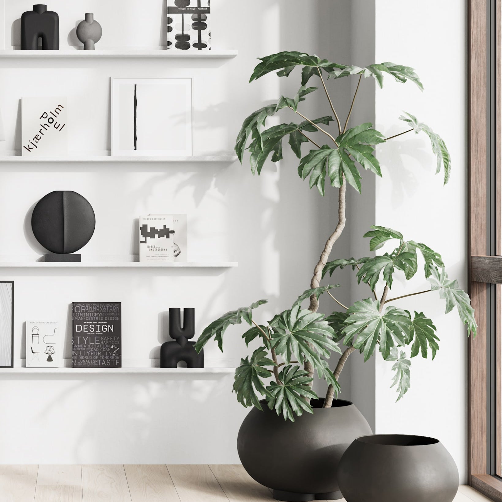 101 Copenhagen - Urchin Plant Pot, Medio - Coffee - Outdoor