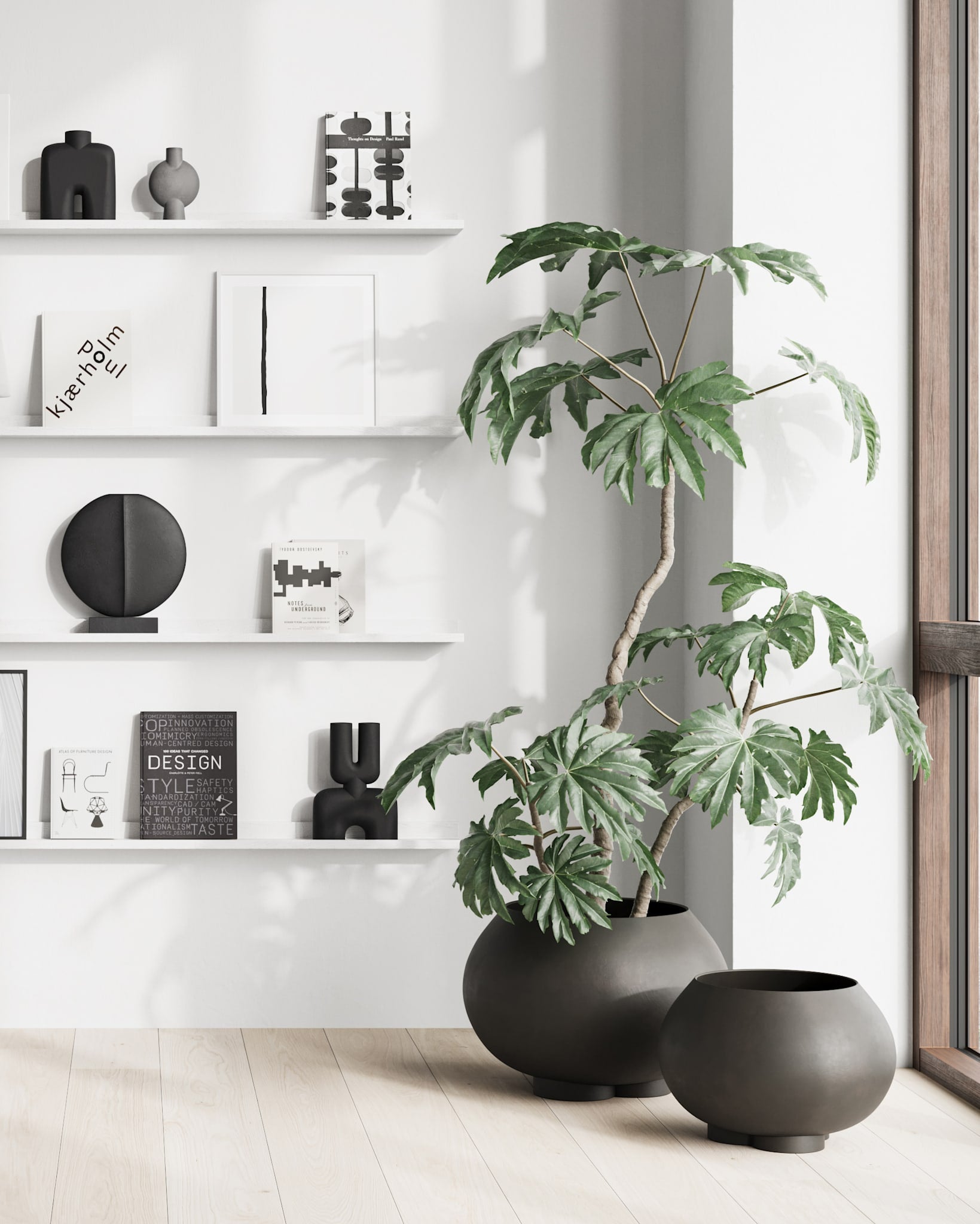 101 Copenhagen - Urchin Plant Pot, Medio - Coffee - Outdoor