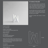 W Candle Holder - Bone White
