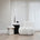 101 Copenhagen Toe Chair and Big Foot stool in White Sheepskin