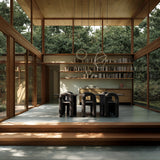 Arc Dining Table, L250 - H35mm - Coffee Black Oak