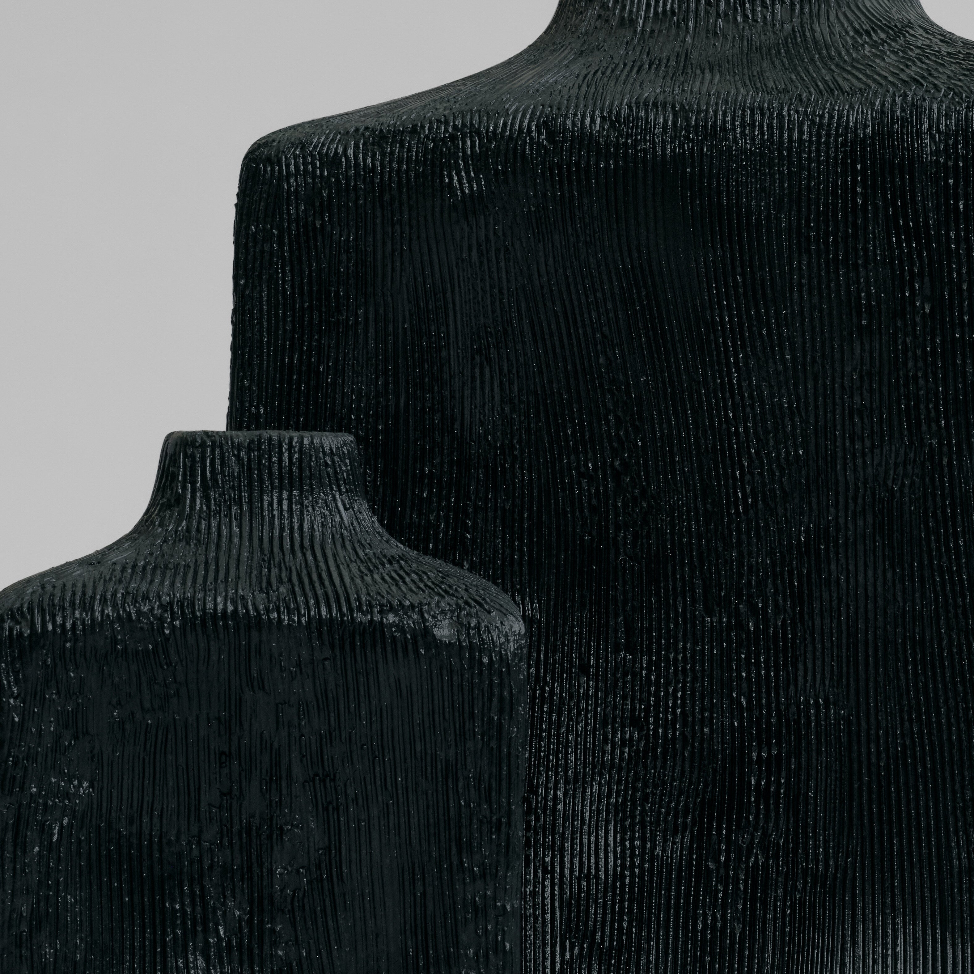 101 Copenhagen - Shin Vase, Medio - Carved Dark Green - Vase