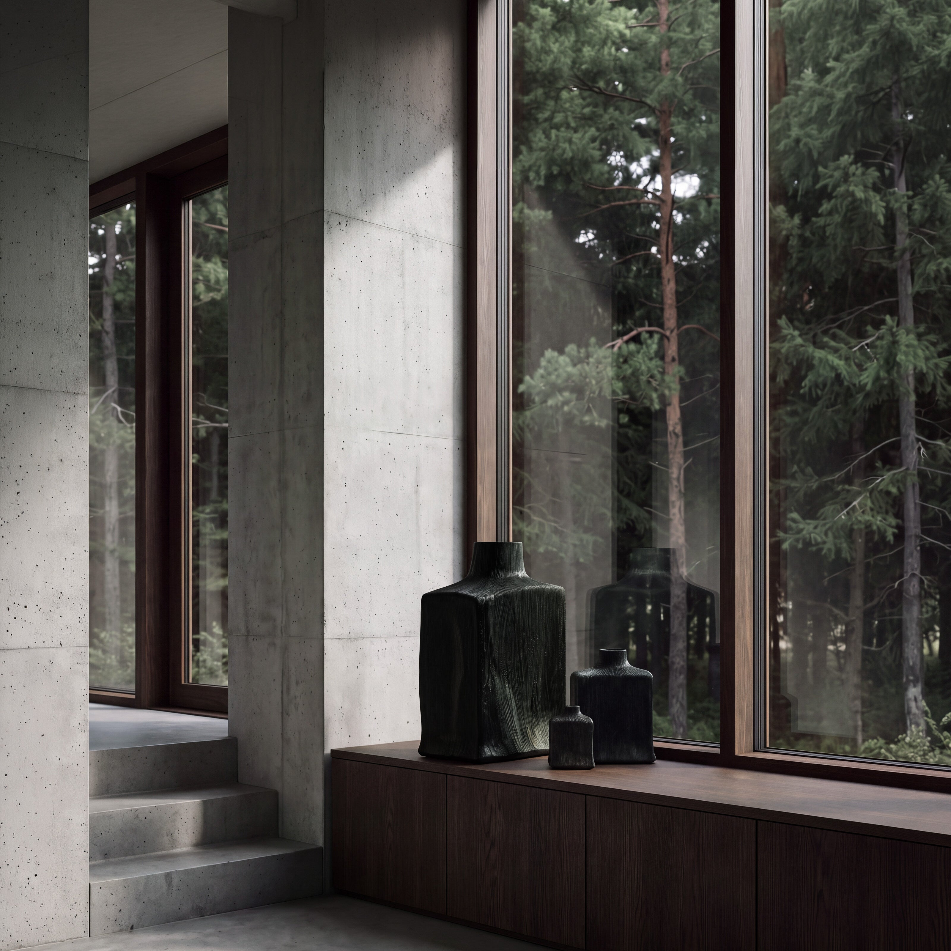 101 Copenhagen - Shin Vase, Hexa – Carved Dark Green - Vase