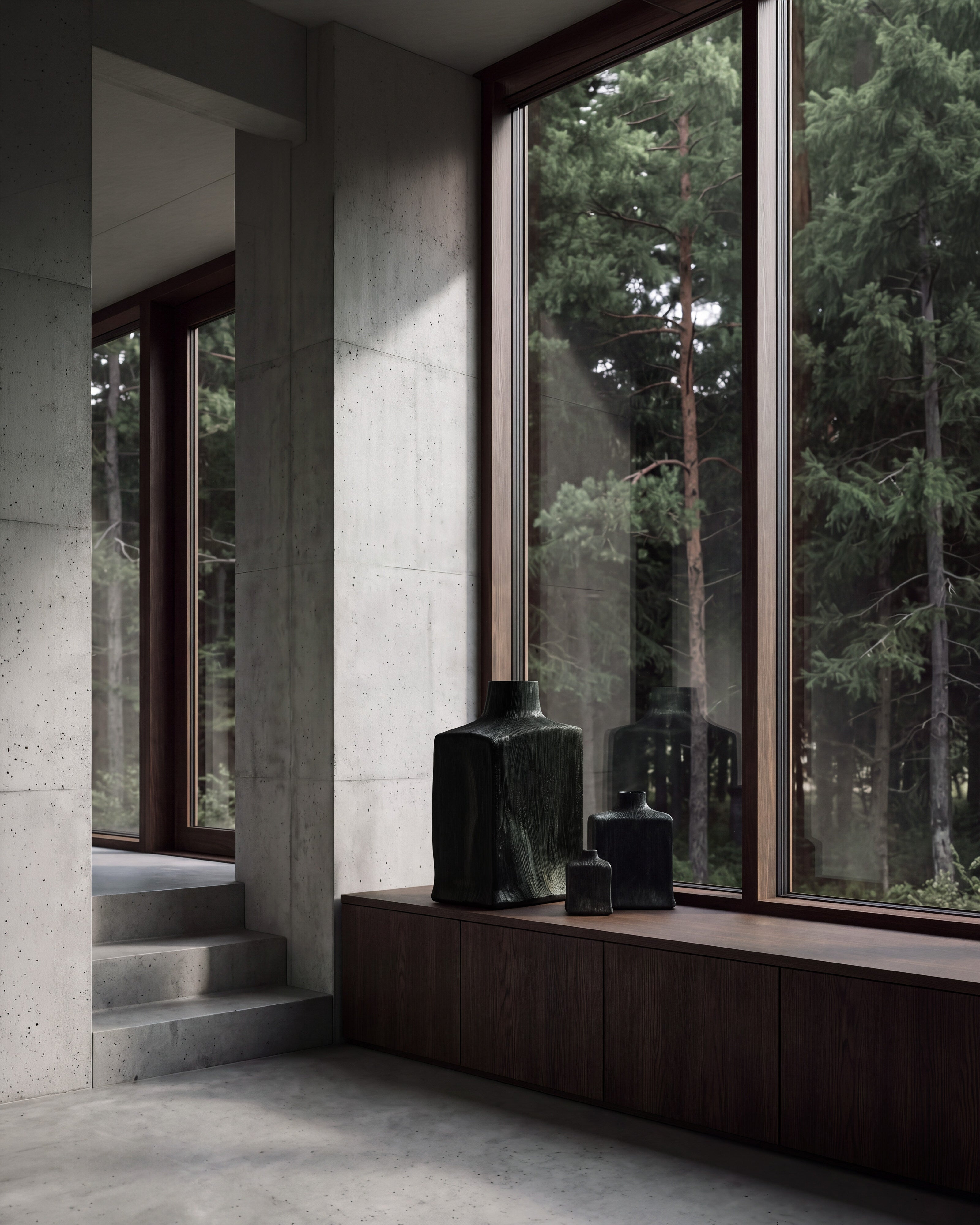 101 Copenhagen - Shin Vase, Hexa – Carved Dark Green - Vase