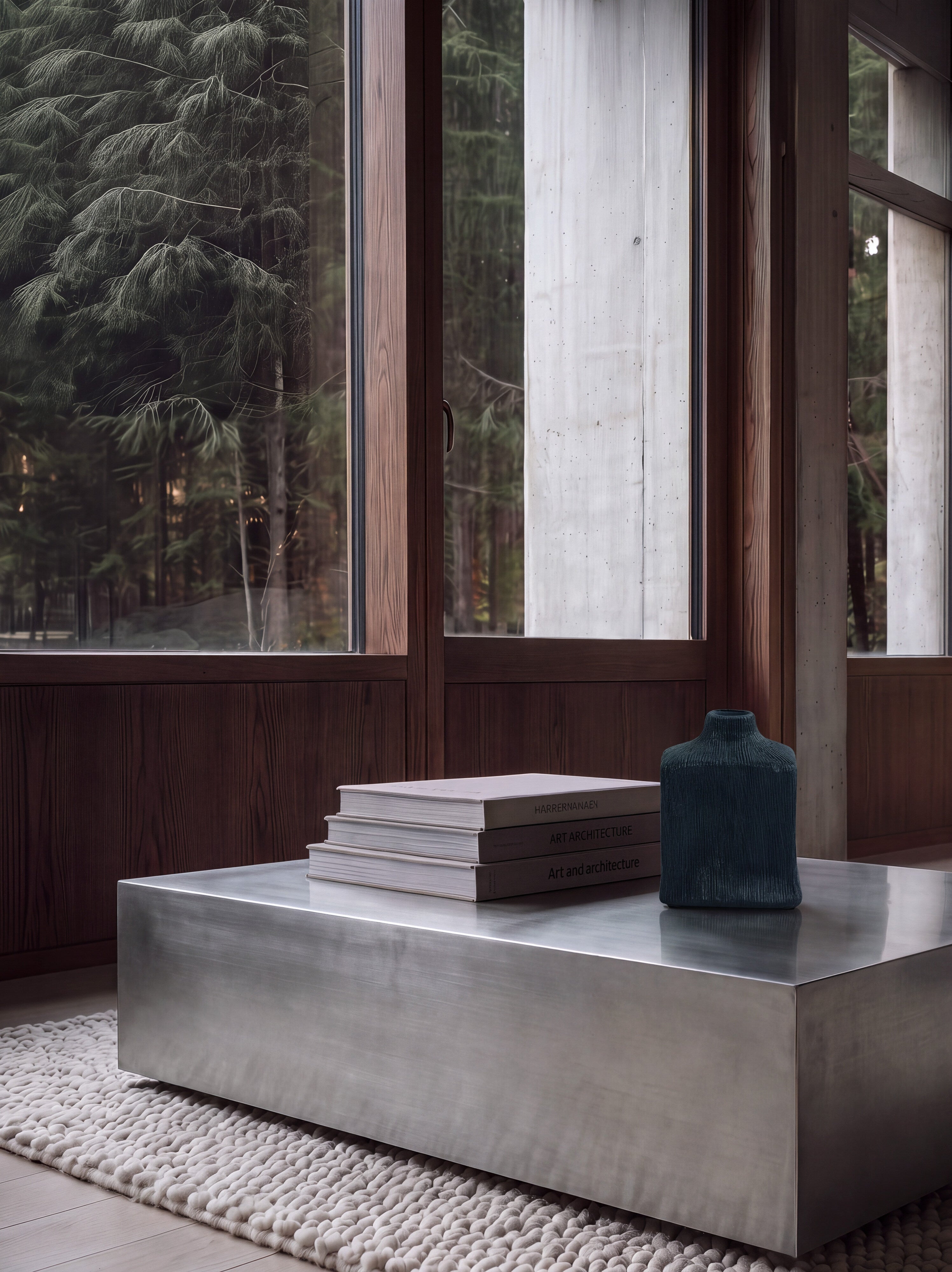 101 Copenhagen - Shin Vase, Mini - Carved Dark Green - Vase