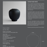Sunao Vase, Hexa - Black