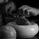 Enkei Jar, Medio - Silver Travertine