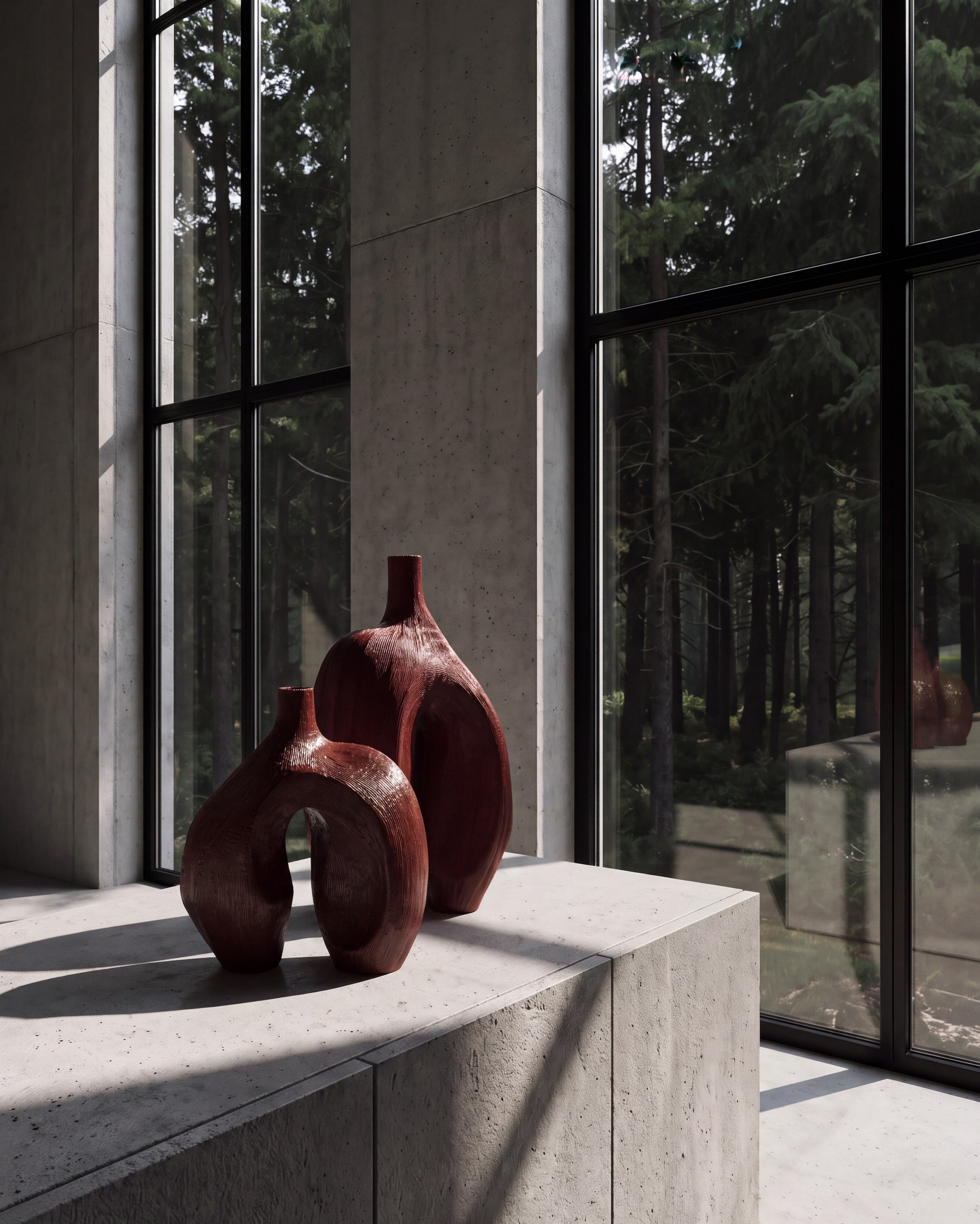 101 Copenhagen - Ni Vase, Medio - Carved Ruby - Vase