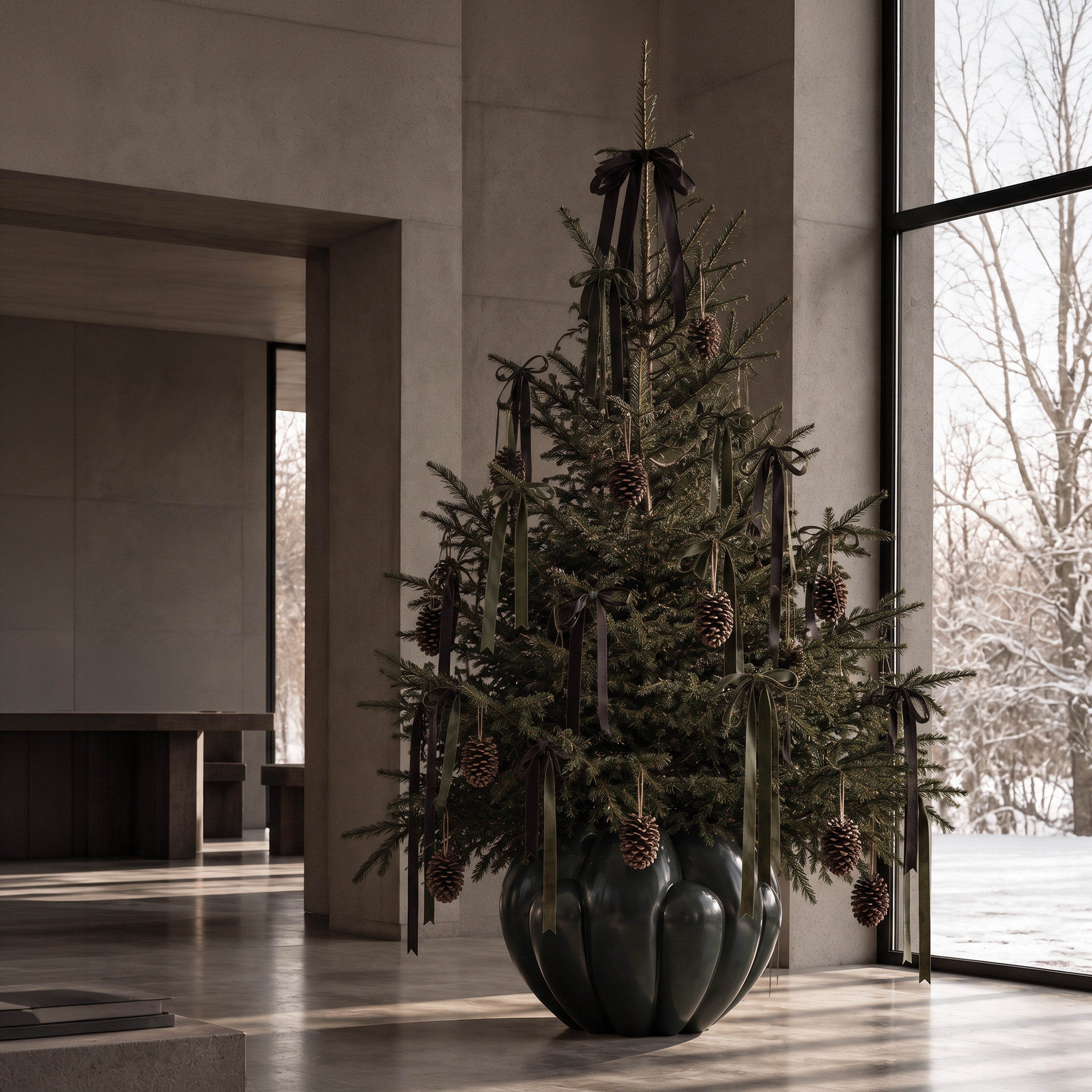 Bloom Vase, Big - Dark Green