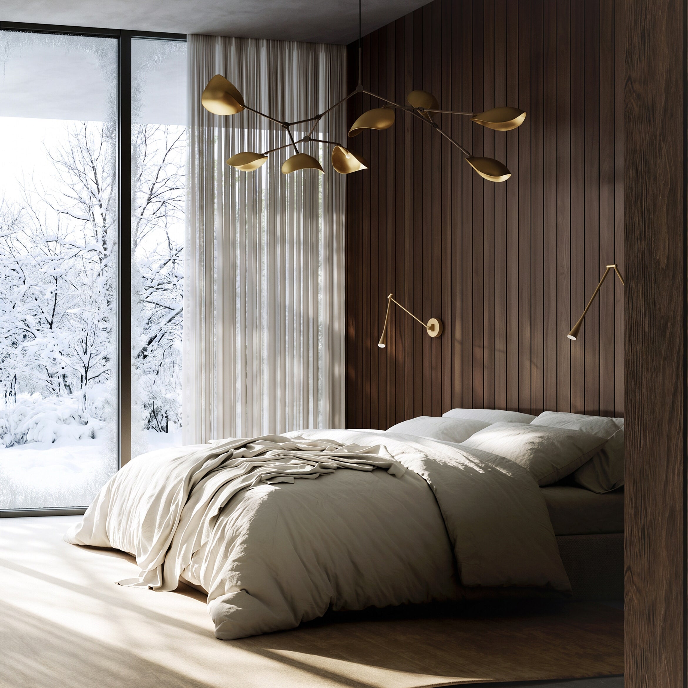 Stingray Chandelier - Brass (5m)