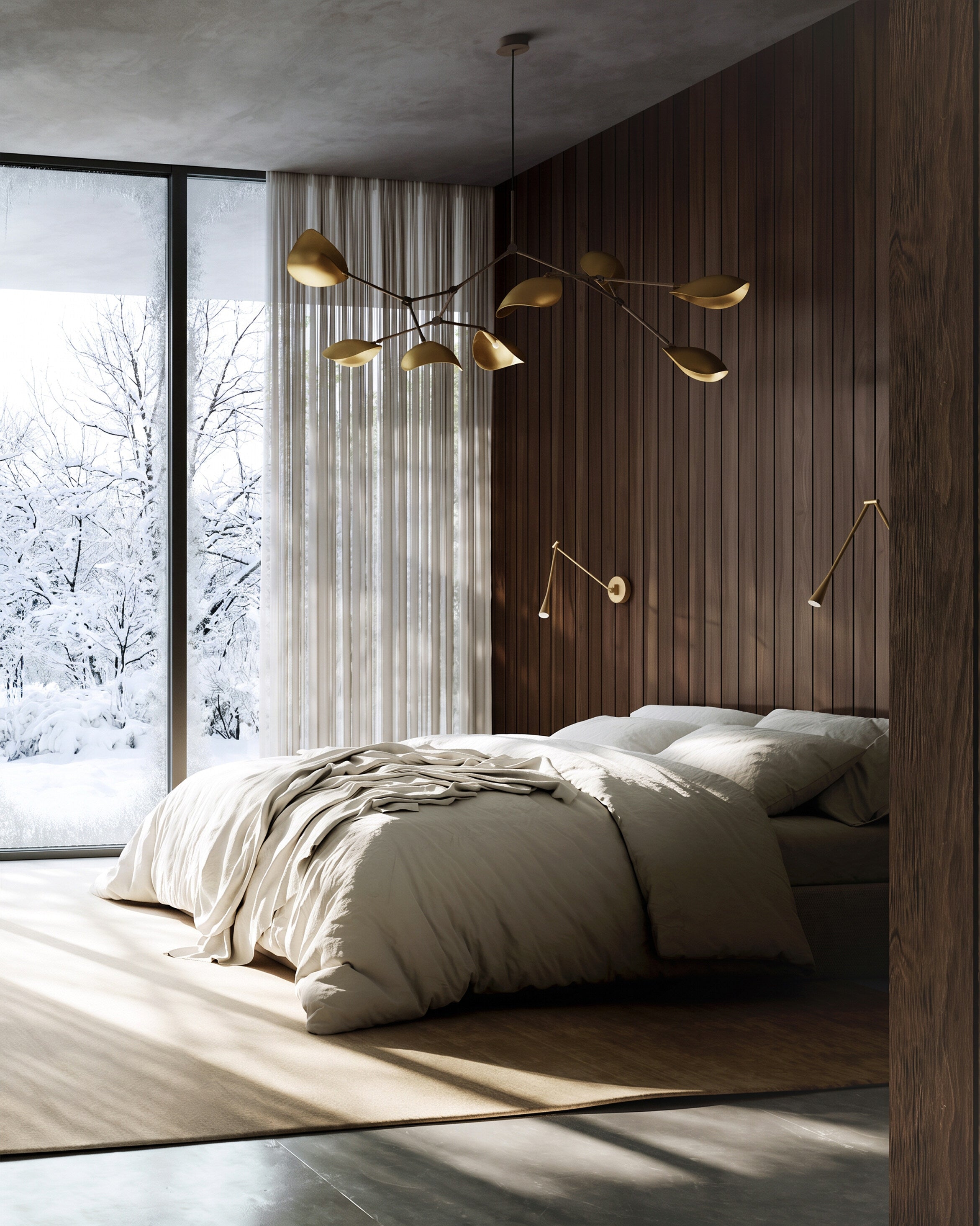101 Copenhagen - Stingray Chandelier - Brass (5m) - Chandelier