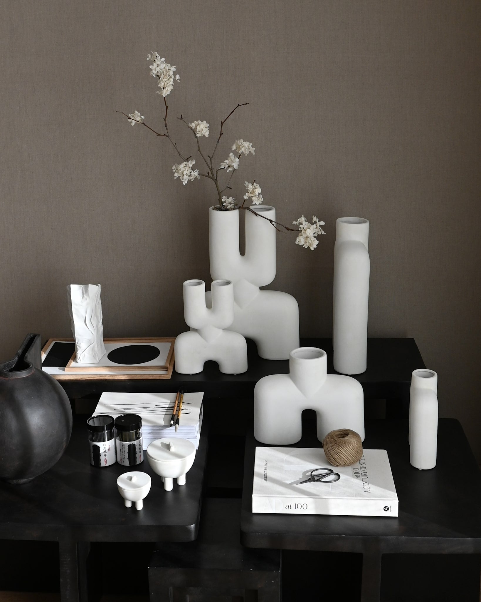 Cobra Vase Double, Mini - Bone White | 101 Copenhagen