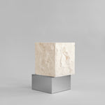101 Copenhagen - Temple Coffee Table, Tall - Chrome / Limestone - Table