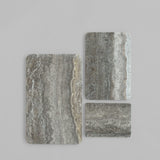 Enkei Tray Rectangular, Petit - Silver Travertine
