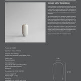 101 Copenhagen - Sunao Vase Slim, Mini - Birch - Vase