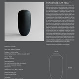 Sunao Vase Slim, Hexa - Black