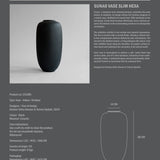 Sunao Vase Slim, Hexa - Black
