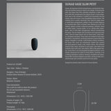 Sunao Vase Slim, Petit - Black