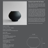 Sunao Plant Pot Fat, Hexa - Black