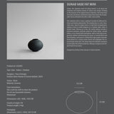 Sunao Vase Fat, Mini - Black