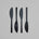 101 Copenhagen - Kogei Knife Fat - Black - Cutlery set